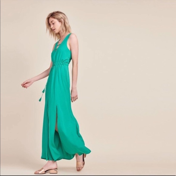 Almost “Like New!” | JACK by BB Dakota “Emmalyn” Sleeveless V-Neck Green Maxi - Picture 2 of 4
